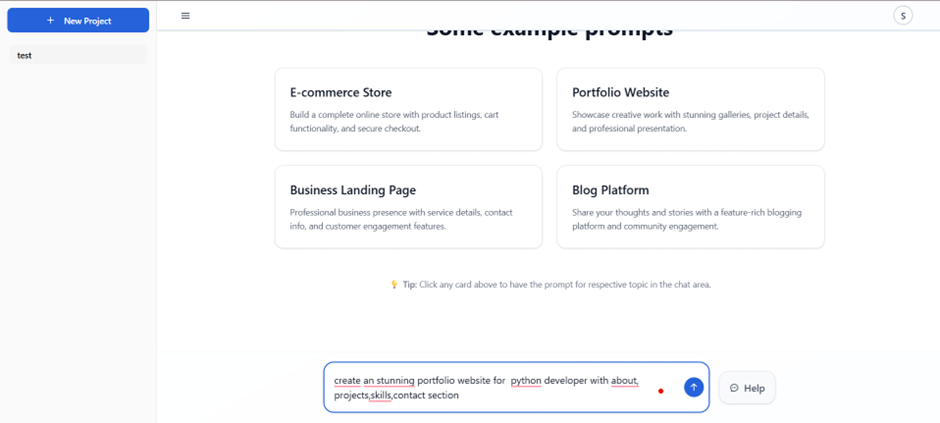 home page